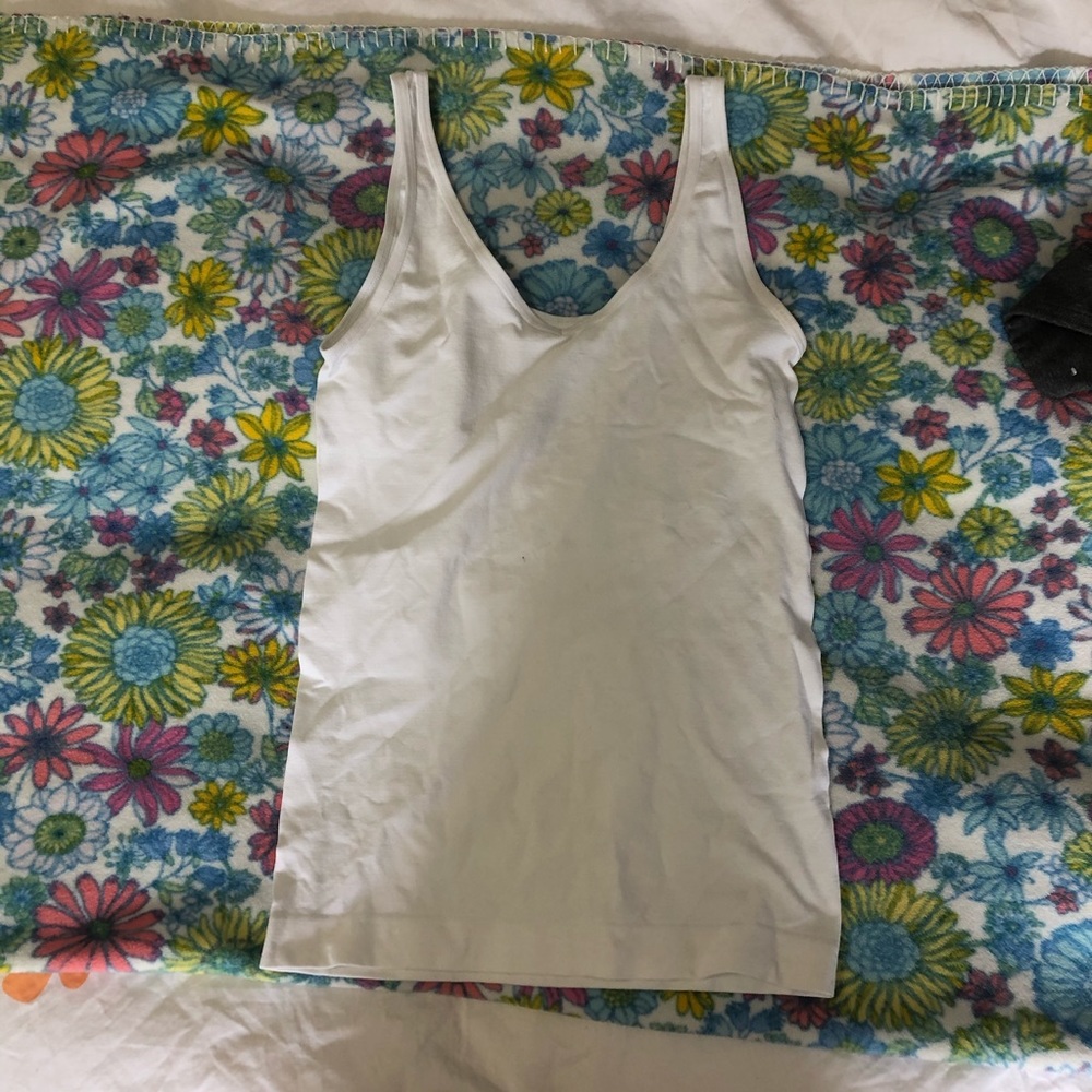 Anthropologie white slip tank